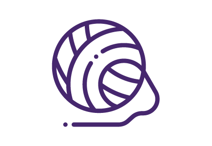 Illustration of a volleyball with a stylized design, featuring curved lines and a simple outline, representing the sport of volleyball.